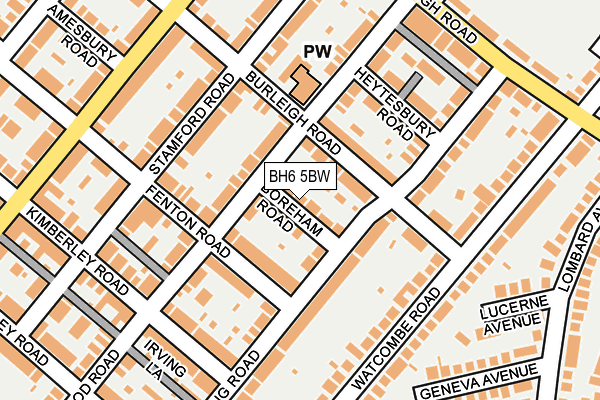 BH6 5BW map - OS OpenMap – Local (Ordnance Survey)