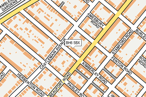 BH6 5BX map - OS OpenMap – Local (Ordnance Survey)