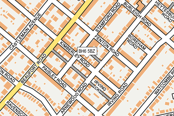 BH6 5BZ map - OS OpenMap – Local (Ordnance Survey)