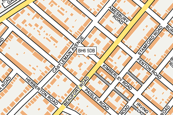 BH6 5DB map - OS OpenMap – Local (Ordnance Survey)