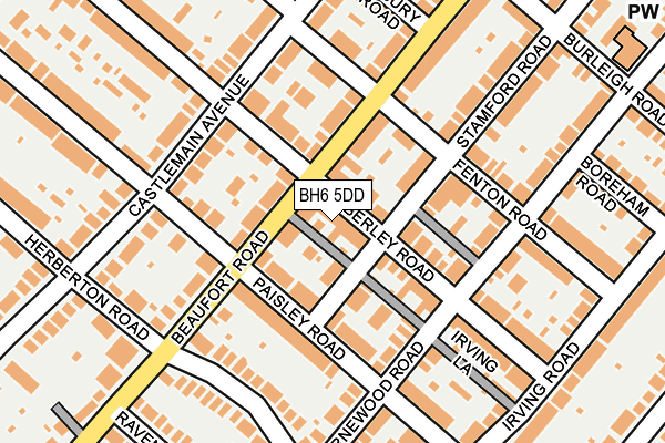 BH6 5DD map - OS OpenMap – Local (Ordnance Survey)
