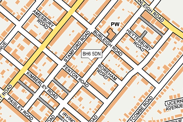 BH6 5DN map - OS OpenMap – Local (Ordnance Survey)