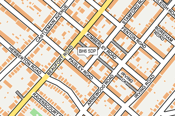 BH6 5DP map - OS OpenMap – Local (Ordnance Survey)
