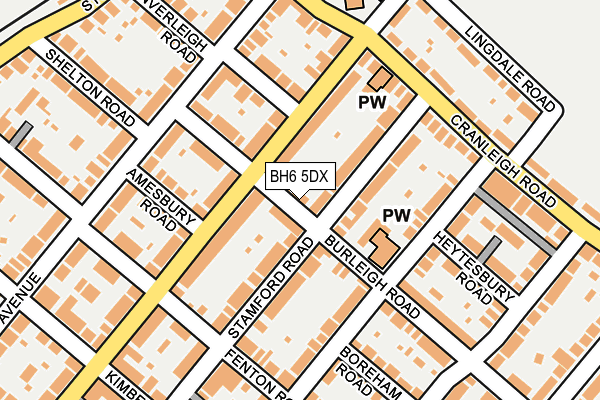BH6 5DX map - OS OpenMap – Local (Ordnance Survey)