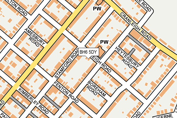 BH6 5DY map - OS OpenMap – Local (Ordnance Survey)