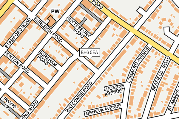 BH6 5EA map - OS OpenMap – Local (Ordnance Survey)