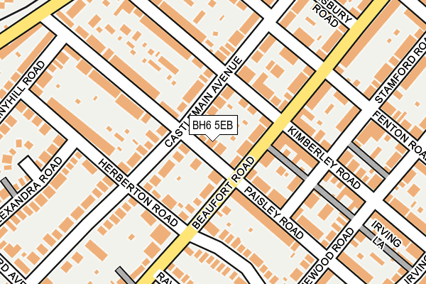 BH6 5EB map - OS OpenMap – Local (Ordnance Survey)