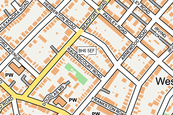 BH6 5EF map - OS OpenMap – Local (Ordnance Survey)
