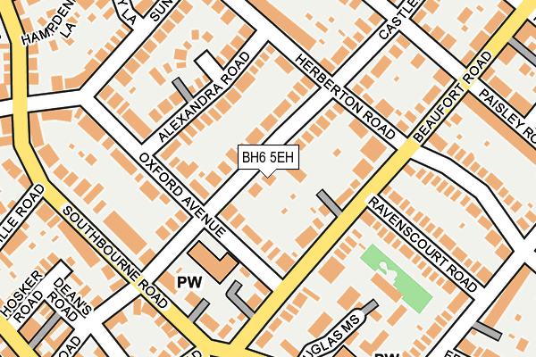 BH6 5EH map - OS OpenMap – Local (Ordnance Survey)