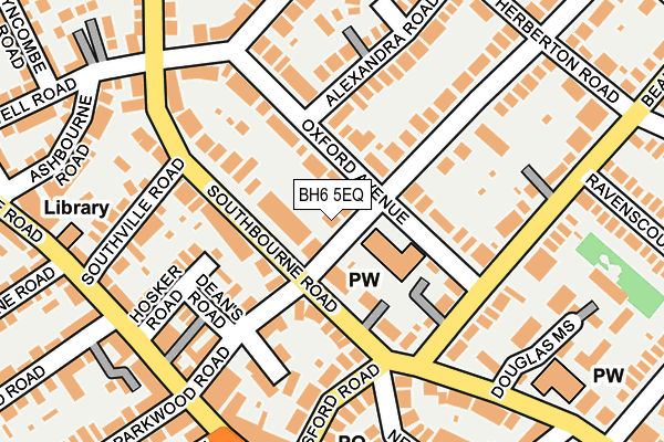 BH6 5EQ map - OS OpenMap – Local (Ordnance Survey)