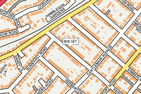BH6 5ET map - OS OpenMap – Local (Ordnance Survey)