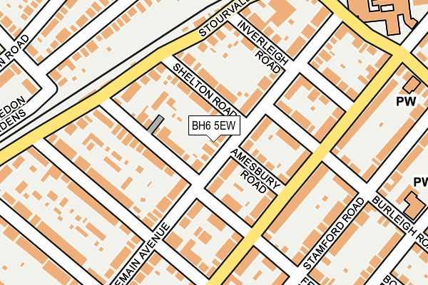 BH6 5EW map - OS OpenMap – Local (Ordnance Survey)