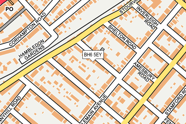 BH6 5EY map - OS OpenMap – Local (Ordnance Survey)