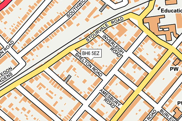 BH6 5EZ map - OS OpenMap – Local (Ordnance Survey)