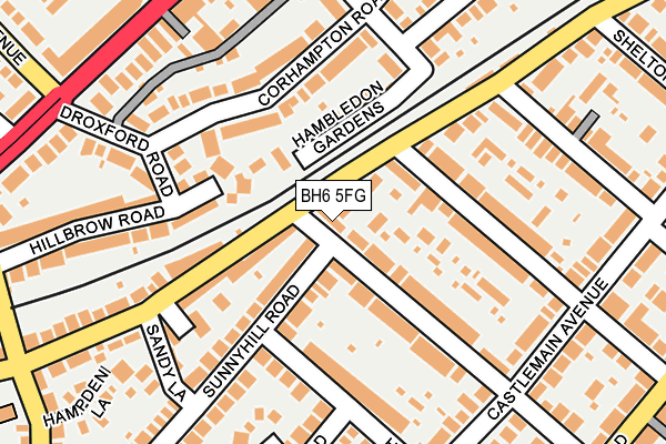 BH6 5FG map - OS OpenMap – Local (Ordnance Survey)