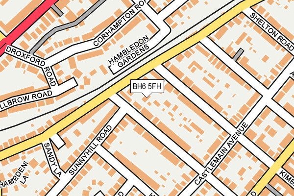 BH6 5FH map - OS OpenMap – Local (Ordnance Survey)