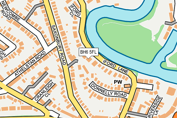BH6 5FL map - OS OpenMap – Local (Ordnance Survey)