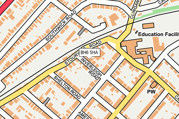 BH6 5HA map - OS OpenMap – Local (Ordnance Survey)