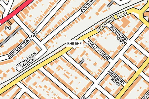 BH6 5HF map - OS OpenMap – Local (Ordnance Survey)