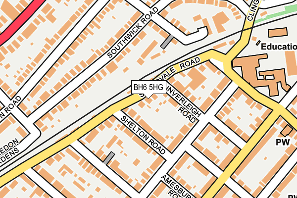 BH6 5HG map - OS OpenMap – Local (Ordnance Survey)