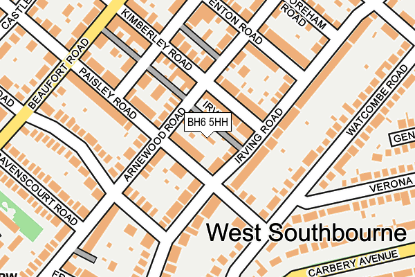 BH6 5HH map - OS OpenMap – Local (Ordnance Survey)