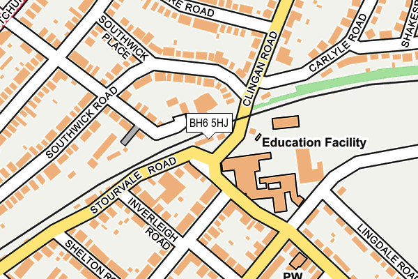 BH6 5HJ map - OS OpenMap – Local (Ordnance Survey)