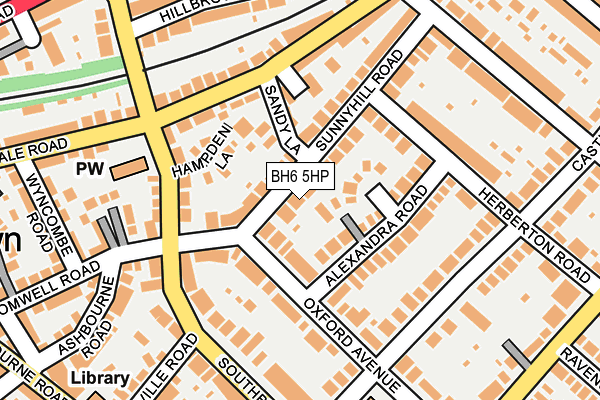 BH6 5HP map - OS OpenMap – Local (Ordnance Survey)