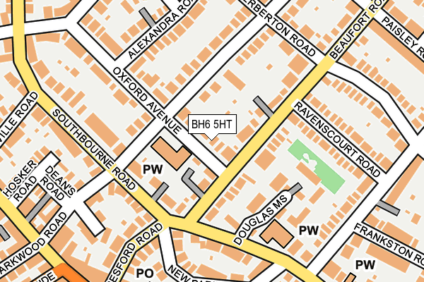 BH6 5HT map - OS OpenMap – Local (Ordnance Survey)