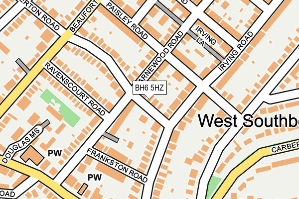 BH6 5HZ map - OS OpenMap – Local (Ordnance Survey)