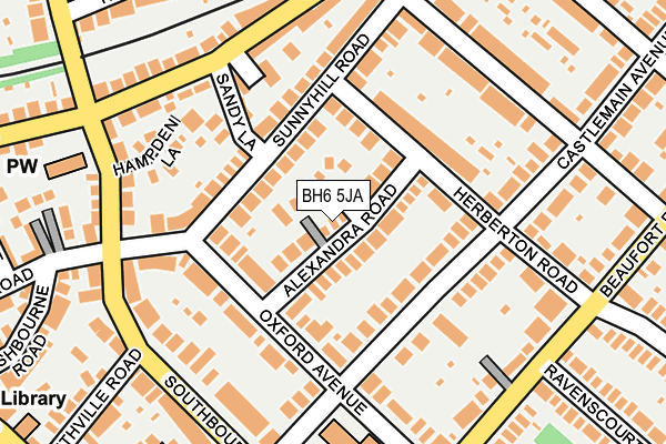 BH6 5JA map - OS OpenMap – Local (Ordnance Survey)