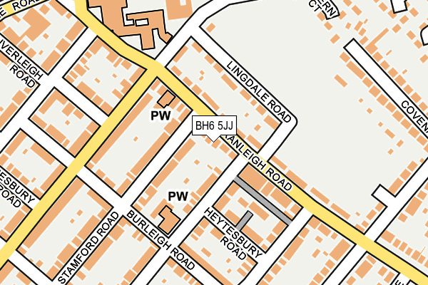 BH6 5JJ map - OS OpenMap – Local (Ordnance Survey)