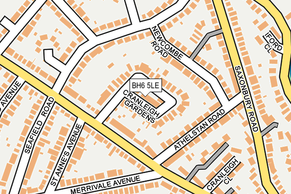 BH6 5LE map - OS OpenMap – Local (Ordnance Survey)