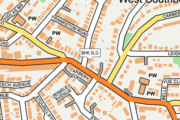 BH6 5LG map - OS OpenMap – Local (Ordnance Survey)