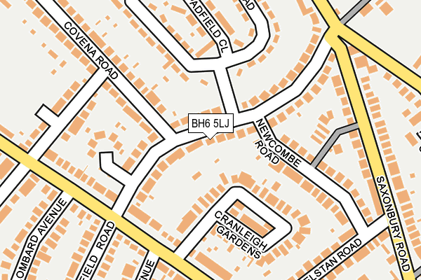 BH6 5LJ map - OS OpenMap – Local (Ordnance Survey)
