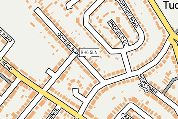 BH6 5LN map - OS OpenMap – Local (Ordnance Survey)