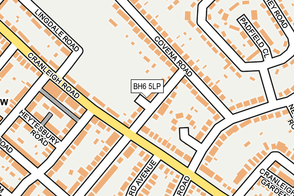 BH6 5LP map - OS OpenMap – Local (Ordnance Survey)