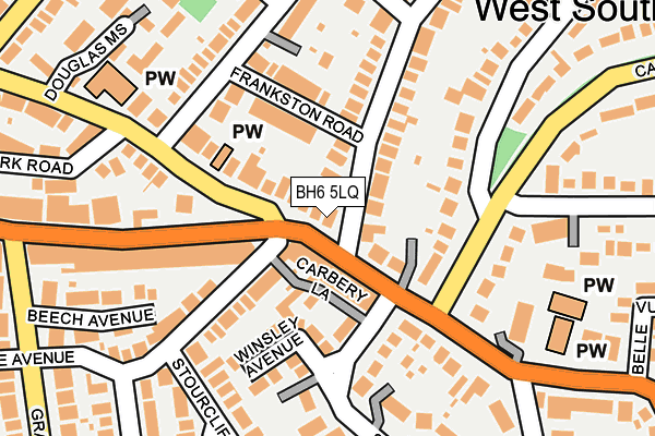 BH6 5LQ map - OS OpenMap – Local (Ordnance Survey)