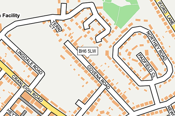 BH6 5LW map - OS OpenMap – Local (Ordnance Survey)