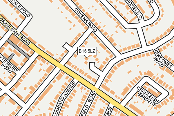 BH6 5LZ map - OS OpenMap – Local (Ordnance Survey)