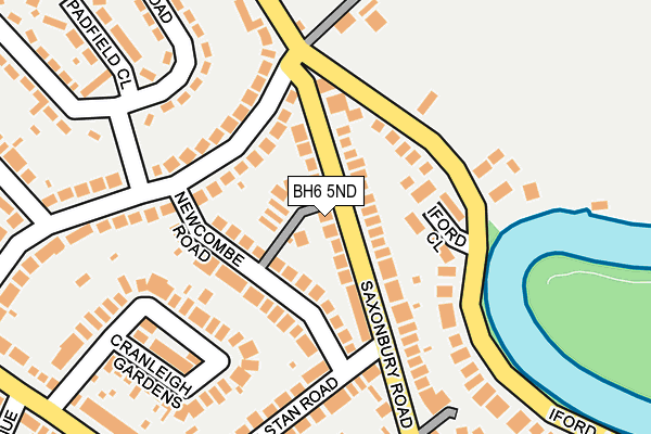 BH6 5ND map - OS OpenMap – Local (Ordnance Survey)