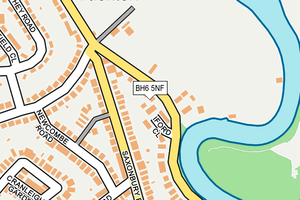 BH6 5NF map - OS OpenMap – Local (Ordnance Survey)