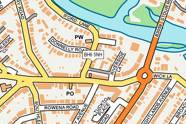 BH6 5NH map - OS OpenMap – Local (Ordnance Survey)
