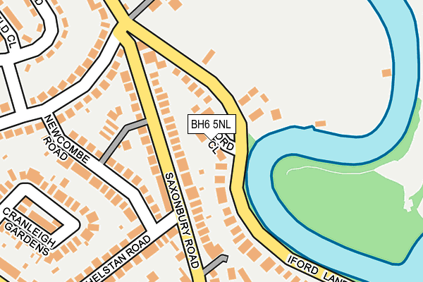 BH6 5NL map - OS OpenMap – Local (Ordnance Survey)