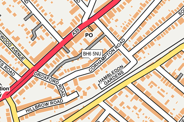 BH6 5NU map - OS OpenMap – Local (Ordnance Survey)