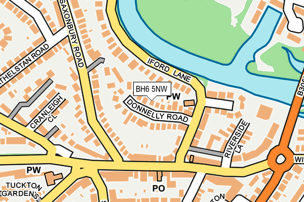 BH6 5NW map - OS OpenMap – Local (Ordnance Survey)