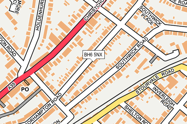BH6 5NX map - OS OpenMap – Local (Ordnance Survey)