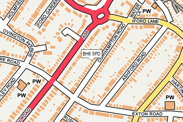 BH6 5PD map - OS OpenMap – Local (Ordnance Survey)