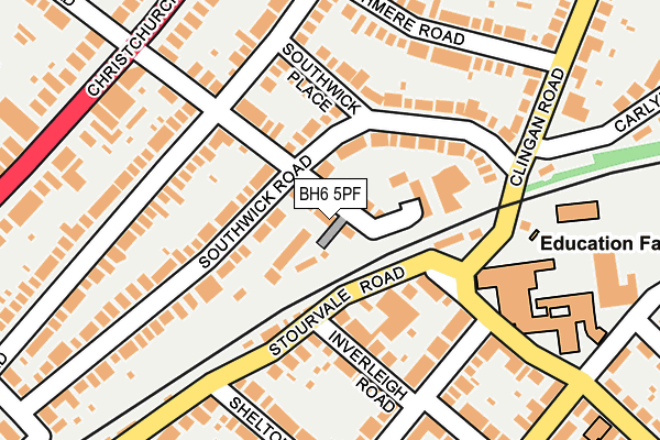 BH6 5PF map - OS OpenMap – Local (Ordnance Survey)