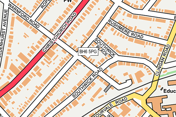 BH6 5PG map - OS OpenMap – Local (Ordnance Survey)