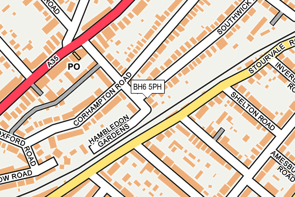 BH6 5PH map - OS OpenMap – Local (Ordnance Survey)